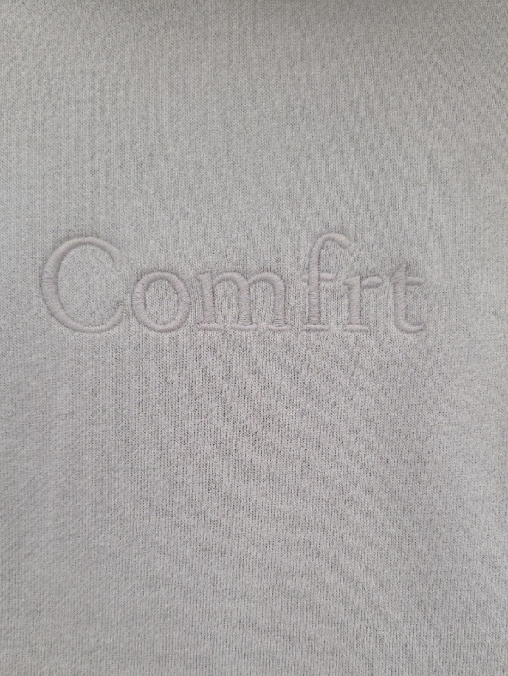 Women's Beige Hooded Sweatshirt - Comfort Embossed Logo - Picture 4 of 4